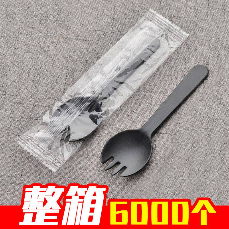 【整箱6000个】塑料一次性蛋糕叉勺甜品叉水果叉烘焙用品独立包装