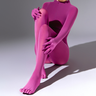 钢丝面膜连体丝袜手指脚趾全包连身袜天鹅绒高弹紧身衣性感内衣