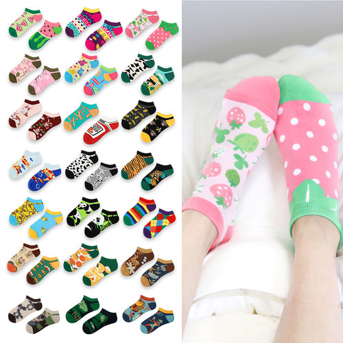 GXCM春夏男女不对称AB设计船袜