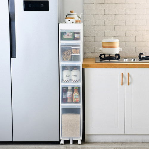 冰箱收纳柜厨房洗手间夹缝置物架