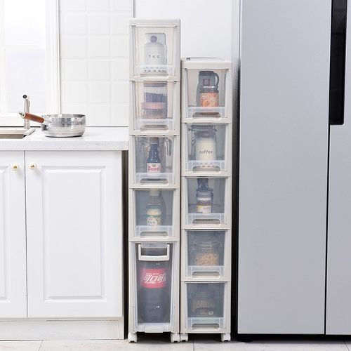 窄边柜子塑料厨房夹缝置物架