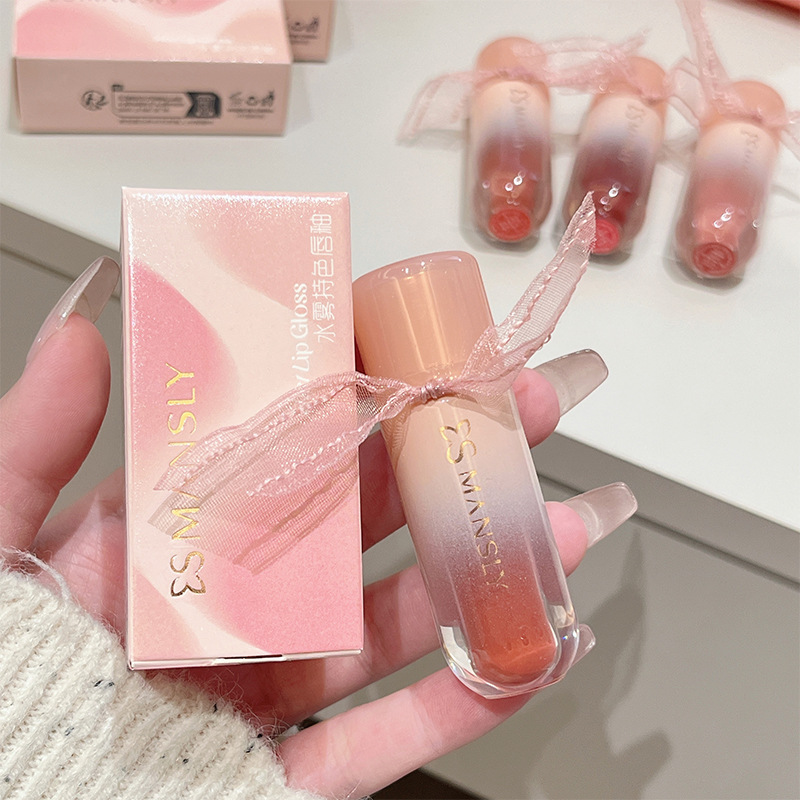 MANSLY口红轻盈水雾持色唇釉韩系纯欲显白显嫩持久滋润学生平价