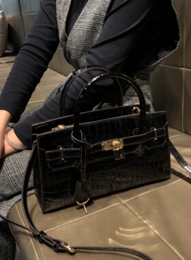 香港品牌女包2025新款真皮高级感时尚手提包大容量单肩斜挎铂金包