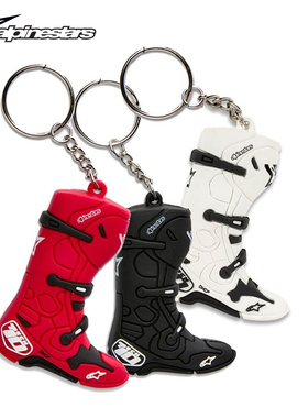 意大利a星越野摩托车T10靴子钥匙扣赛车主题挂链TECH 10 KEYFOB