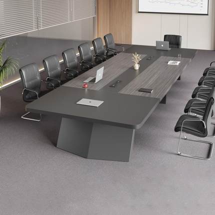 赛冠会议桌洽谈工作台大型长桌现代简约会议室培训长条桌办公桌椅