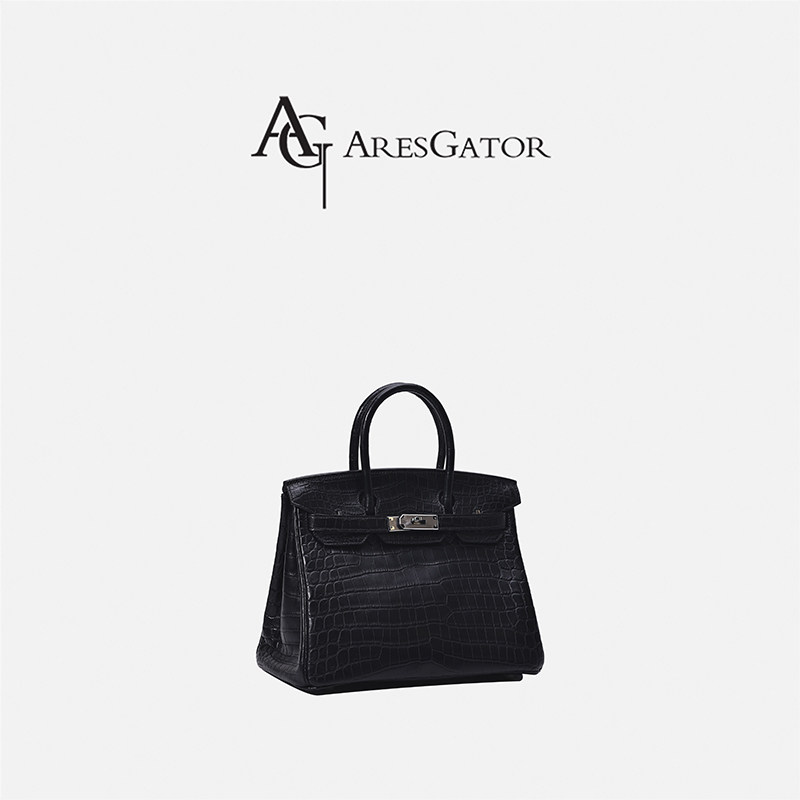 Aresgator尼罗鳄铂金包时尚百搭大牌同款小众设计高级感手提女包