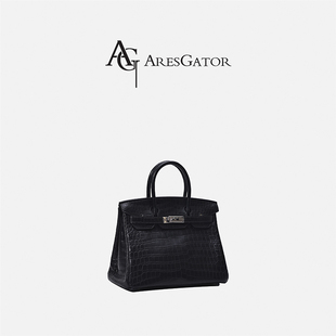 Aresgator尼罗鳄铂金包时尚百搭同款小众设计高级感手提女包