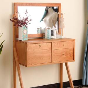 ins网红中古樱桃木小户梳妆台