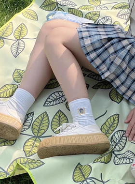 纯色JK制服袜徽章刺绣中筒袜日系棉学生袜子女甜美纯棉学院风防臭