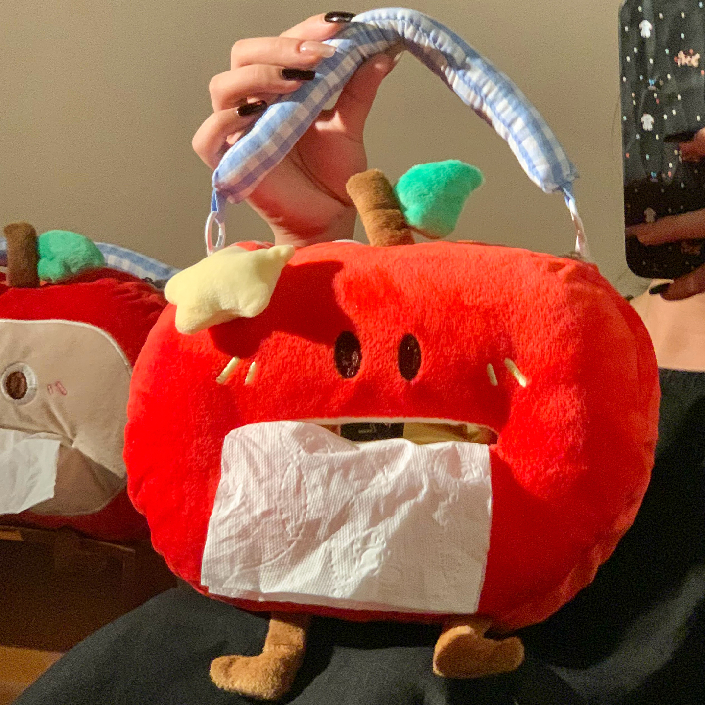 可爱苹果纸巾盒壁挂式大容量