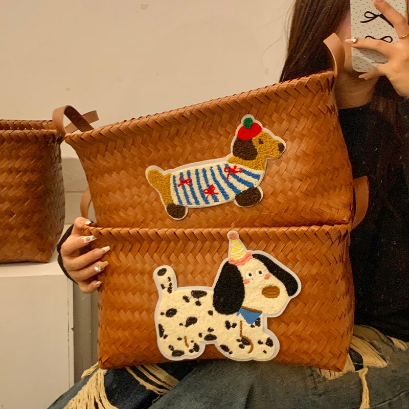可爱腊肠狗藤编脏衣服收纳筐家用大容量脏衣篓玩具零食收纳盒新款,收纳整理,收纳筐,淘宝优惠券,粉丝福利购,淘宝优惠卷