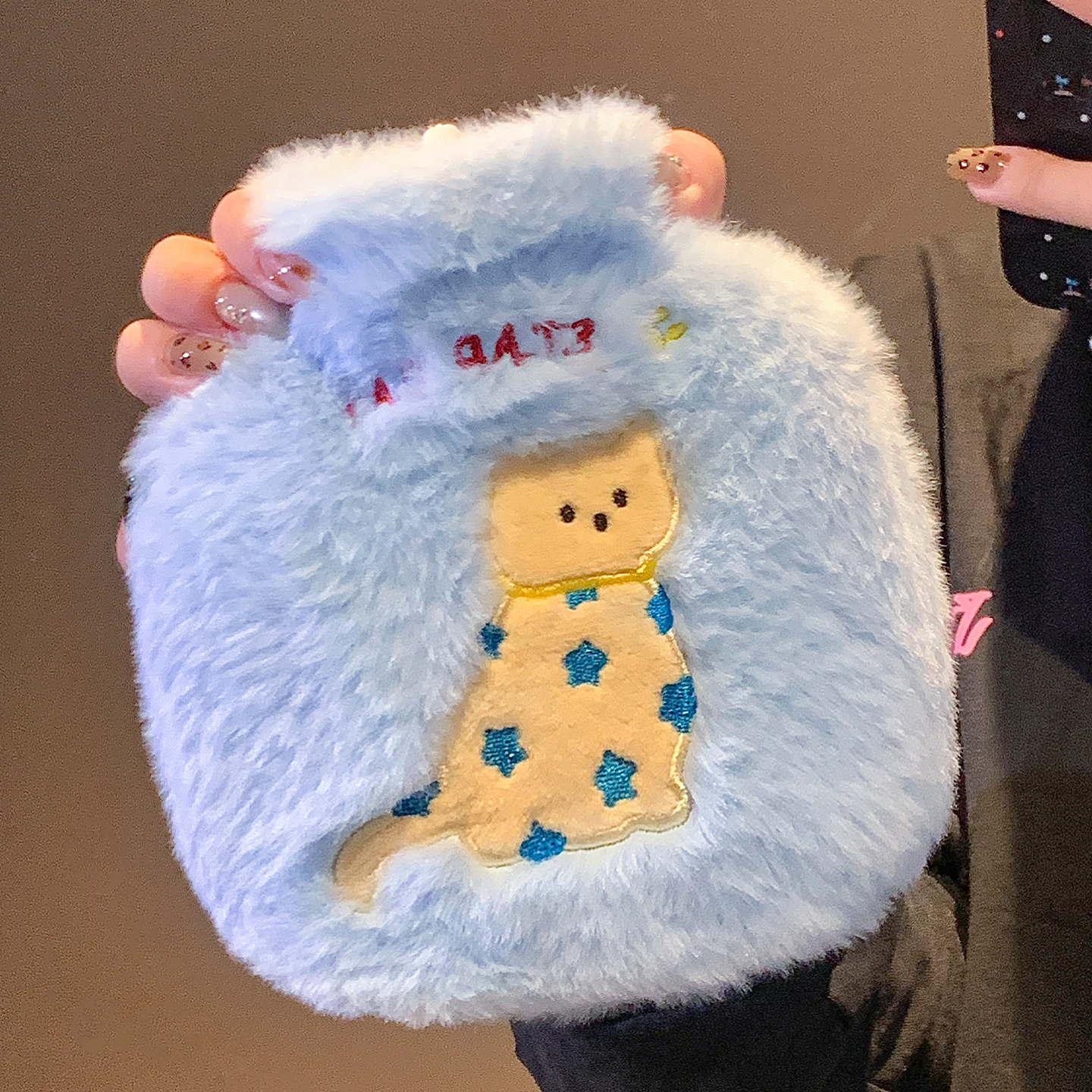 可爱星星猫咪注水热水袋小号
