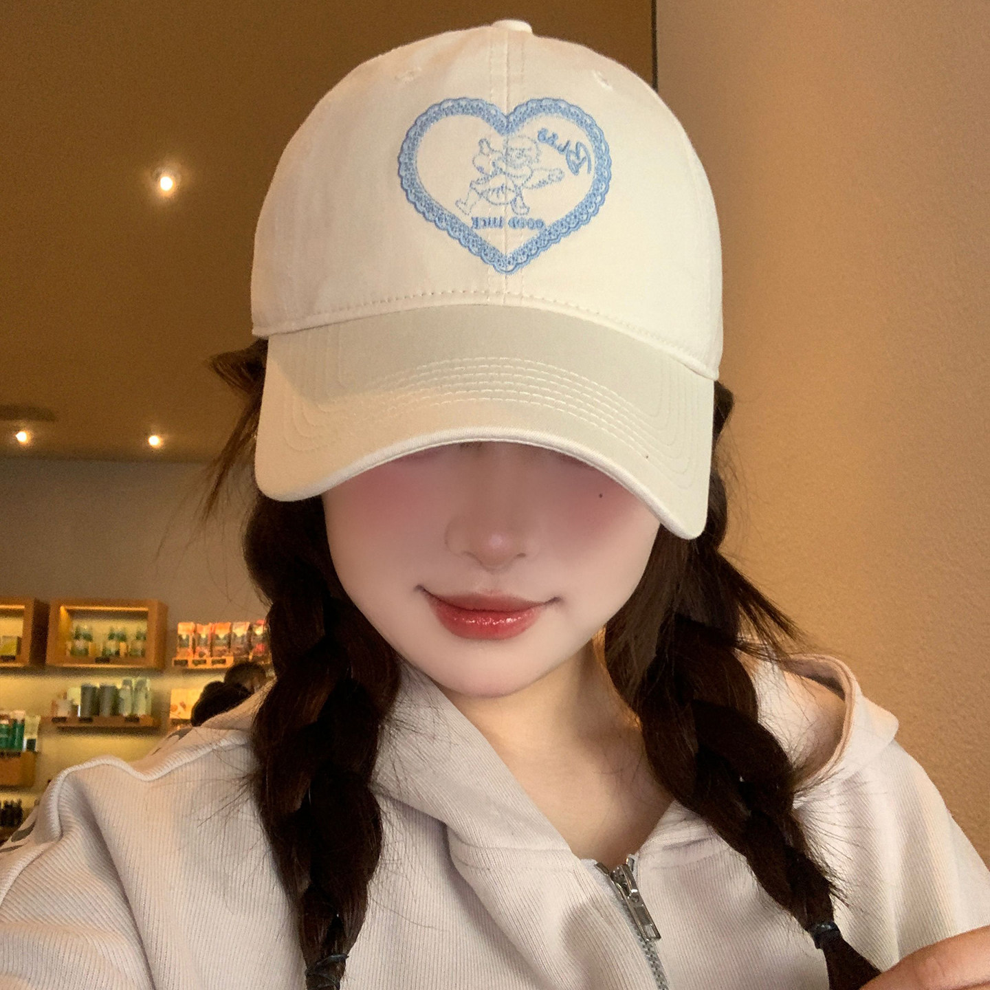 韩系爱心天使棒球帽女春夏季宽帽檐大头围鸭舌帽子显脸小2026新款,服饰配件/皮带/帽子/围巾,帽子,淘宝优惠券,粉丝福利购,淘宝优惠卷