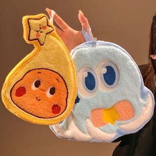 可爱星星人擦手巾挂式 超强吸水速干卫生间手帕加厚毛巾厨房搽抹布
