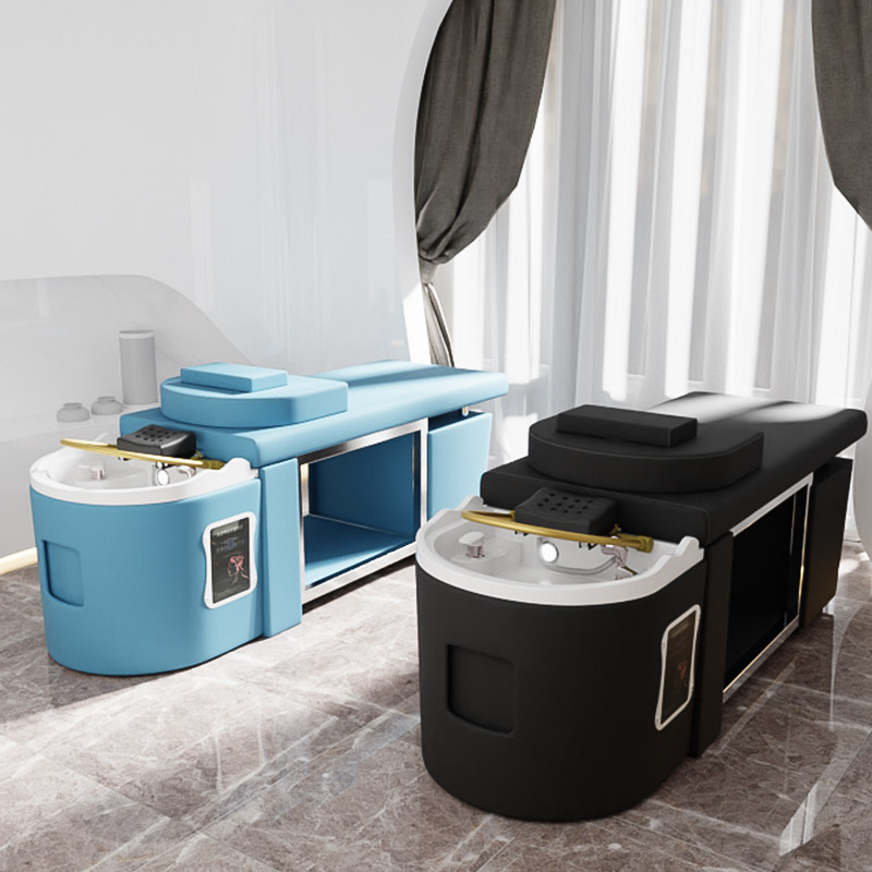 泰式不锈钢头疗洗头床理发店发廊专用带恒温水循环熏蒸美容美发床