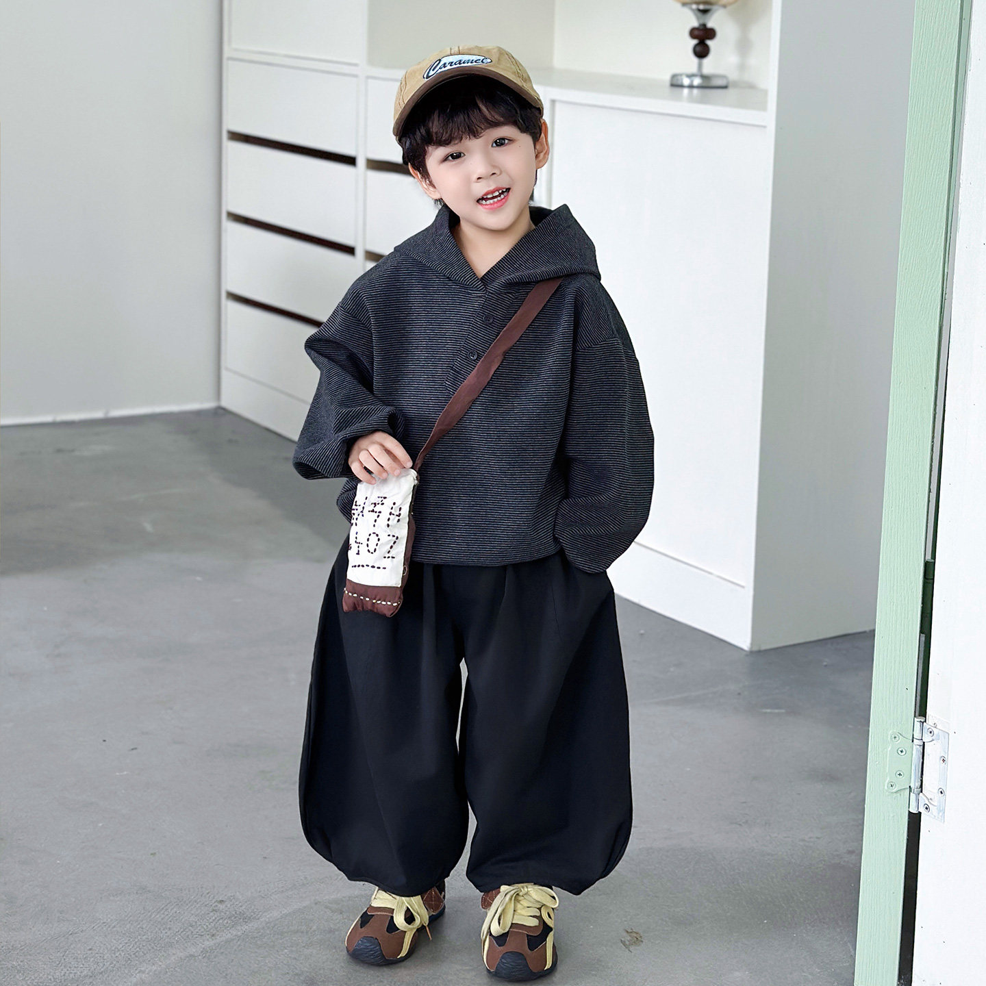 男童卫衣套装2026新款儿童秋季条纹衣服小童宝宝秋装男孩春秋童装