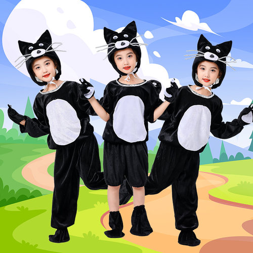 新款小黑猫动物服演出服