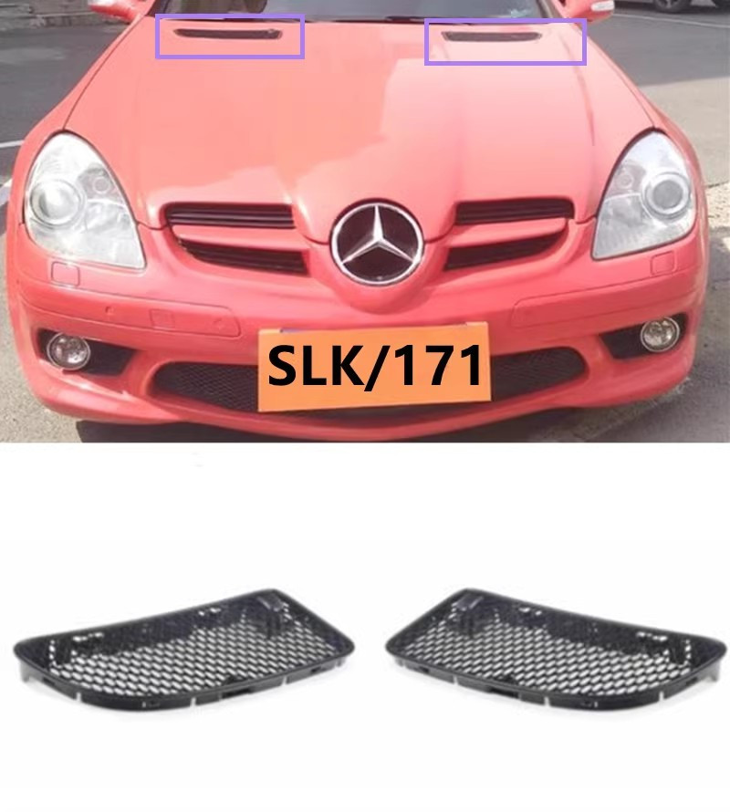 适用奔驰轿跑W171SLK200机盖SLK280格栅SLK300引擎盖SLK350通风网