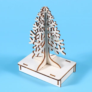 diy七彩圣诞树幼儿园手工拼装材料小学生科学实验科技创新小发明