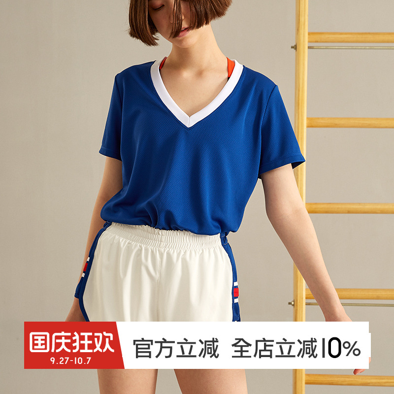 复古短袖运动服gymna女