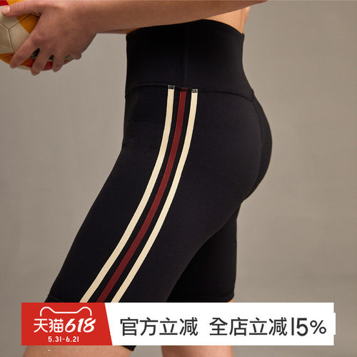 GYMNA复古弹力紧身骑行瑜伽裤