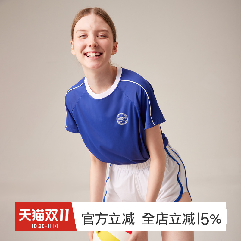 gymna复古运动T恤宽松休闲短袖