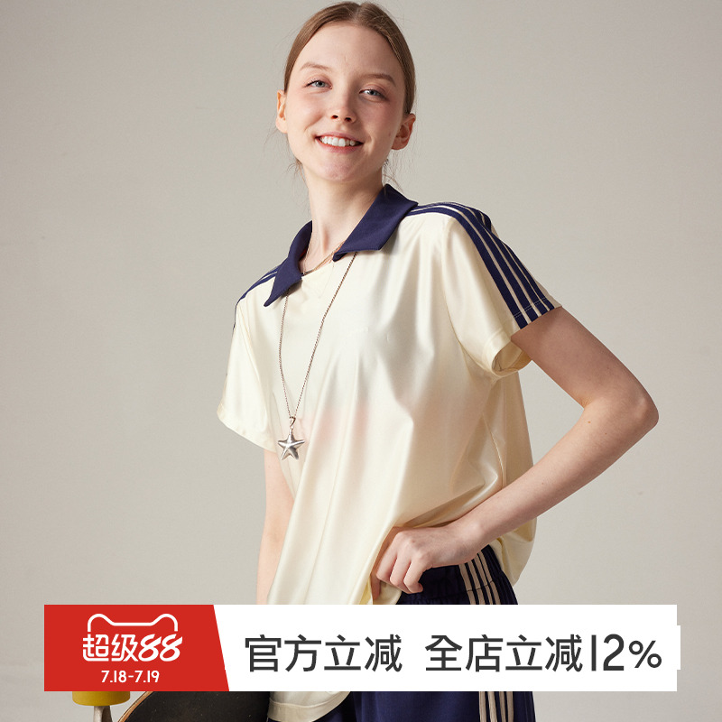 gymna复古运动T恤短袖女