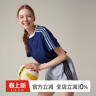 gymna复古运动T恤女速干宽松休闲上衣百搭显瘦健身跑步训练服短袖