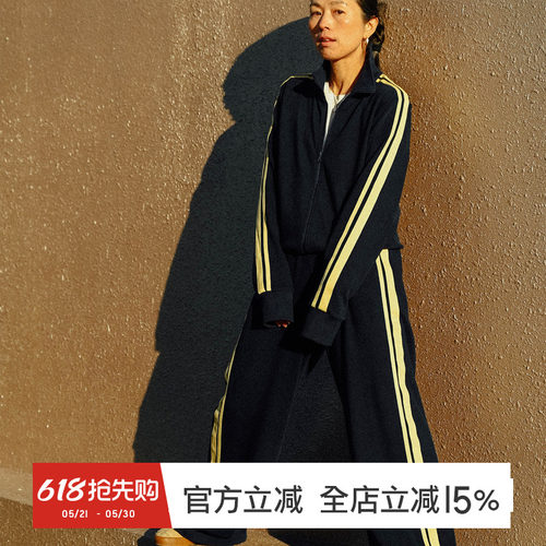 GYMNA运动套装女复古撞色休闲外套绒感宽松百搭直筒裤显瘦训练服