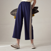 速干透气跑步训练七分健身裤 gymna复古运动裤 宽松休闲百搭阔腿裤