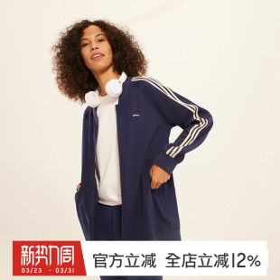 gymna复古运动外套学院中长款显瘦拉链上衣女休闲训练棒球服新款