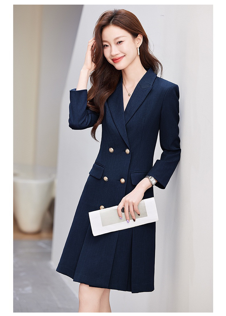 高级感连衣裙职业正式场合西装裙工作服气质女春秋前台接待工装