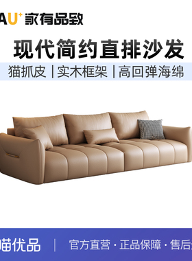 家有品致（JIAYOUPINZHI）现代简约猫抓皮沙发JM085SF04