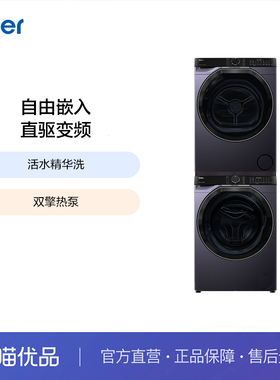 Haier/海尔 XQG100-BLDE557B+GA100-S557B 洗烘套装