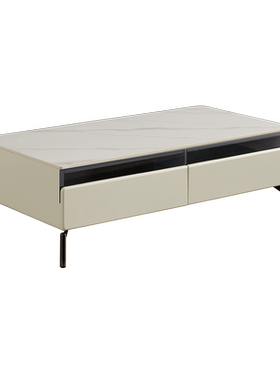 顾家家居家用小户型现代简约岩板储物茶几电视柜组合家居PT7109