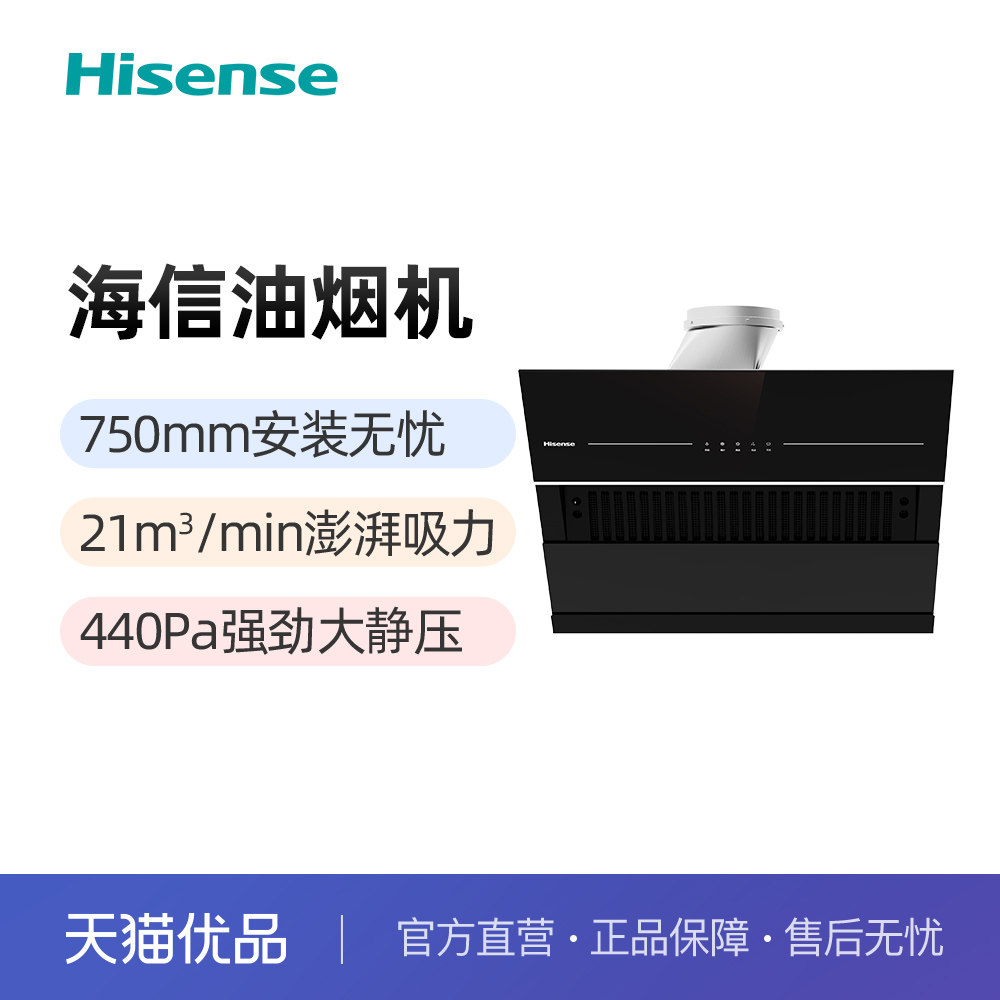 海信21立方大风量玲珑机身油烟机CXW-300-HJ318G