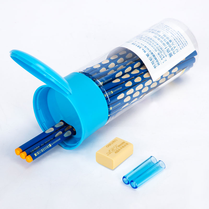 得力2B/HB洞洞铅笔初学校正铅笔