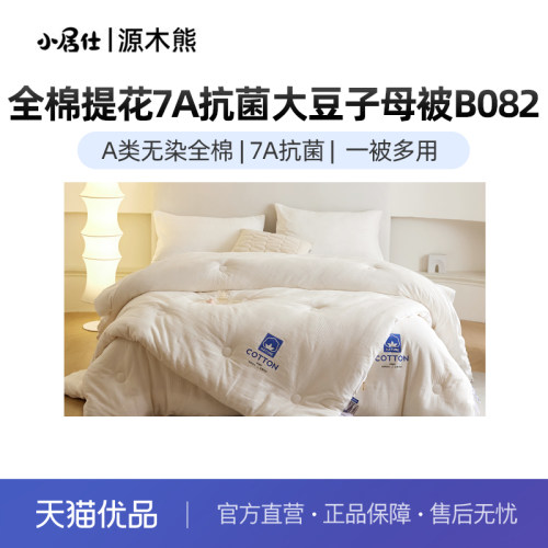 全棉立体提花无染7A抗菌大豆子母被B082