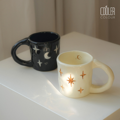 coolercolour原创星月陶瓷杯