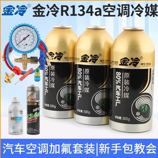 金冷冷媒R134a制冷剂汽车空调加氟工具套装 制冷液雪种氟利昂堵漏