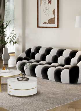 设计师款网红泡泡足球沙发客厅布艺意式极简创意双人三人休闲异形