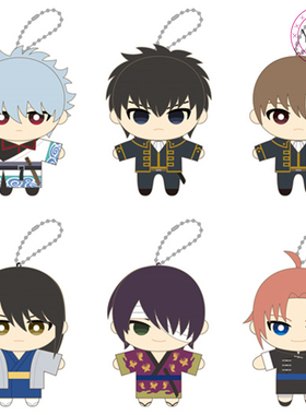 日本正版MOVIC银魂周边Q版卡通动漫毛绒公仔挂件银时吊坠新款全款