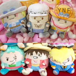 ONE PIECE海贼王动漫周边草帽屋日本娃娃毛绒玩偶罗坐姿墩墩路飞