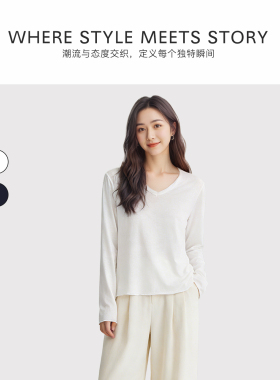 雪花棉V领长袖C06C105