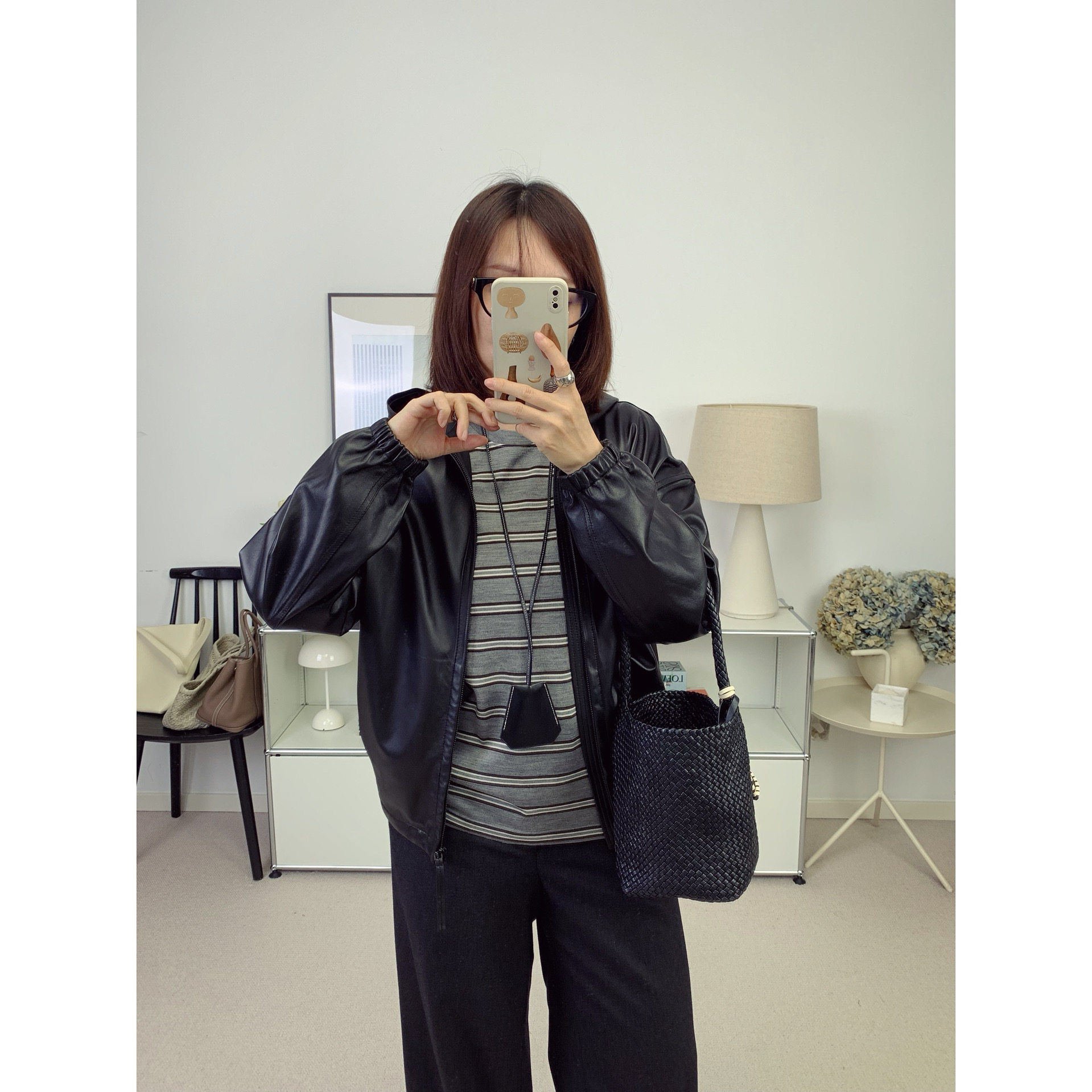 菲比超细腻绵羊皮连帽拉链皮衣外套 26秋季新款【鸬鹚】