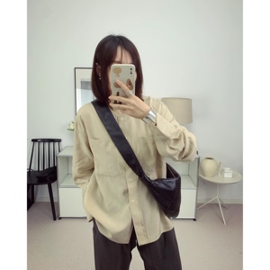 min系列进口天丝轻中式双口袋宽松衬衫24秋冬新款【鸬鹚】