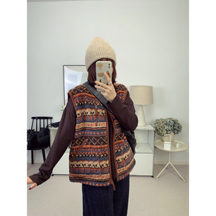 超温暖 鸬鹚 北欧费尔岛科技双面摇粒绒羊羔毛马甲背心25秋冬新款