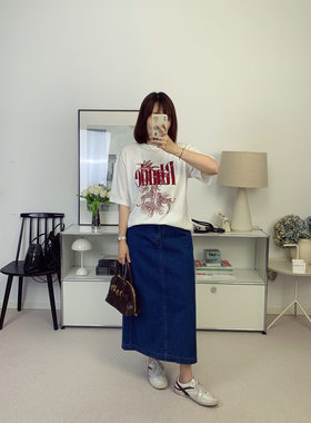 RH麻里棉度假风棕榈印花宽松短袖T恤 26春夏新款【鸬鹚】
