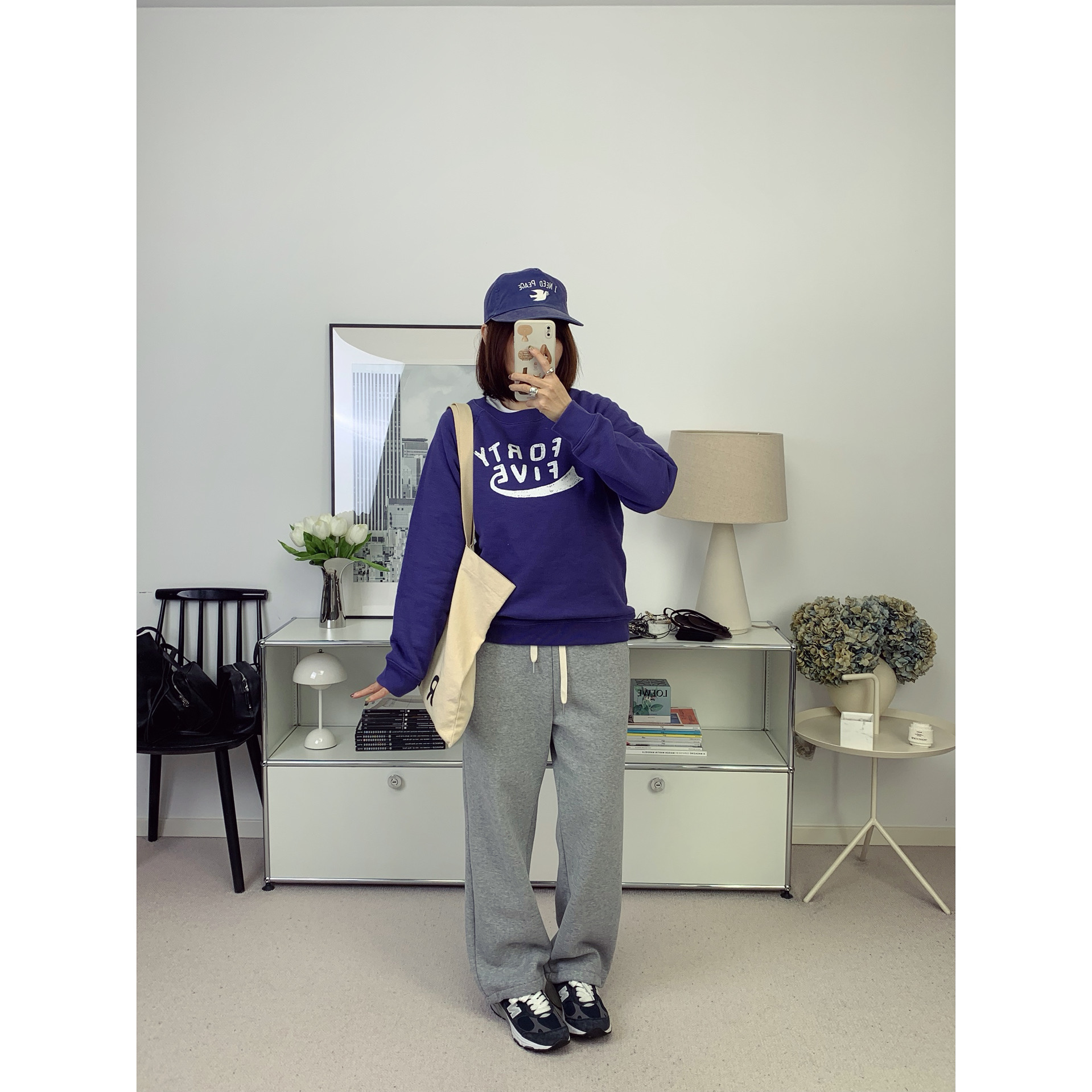 日系45简约字母薄绒纯棉圆领卫衣上衣25秋冬新款【鸬鹚】