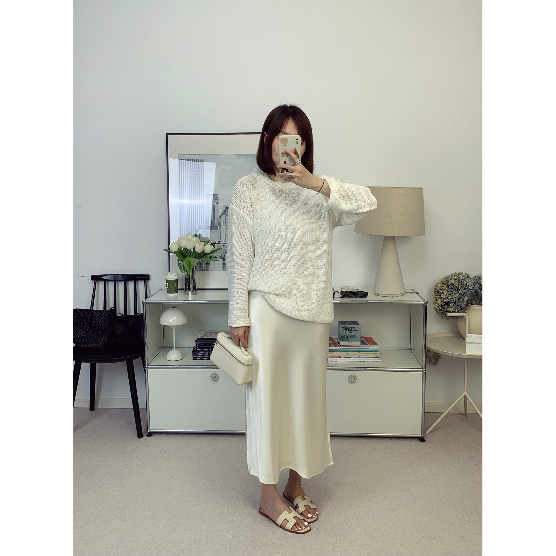 BC奢感飘逸缎面醋酸两侧开衩半身裙长裙 26春夏新款【鸬鹚】